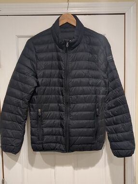 Armani Jeans Men's Black Quilted Puffer Jacket